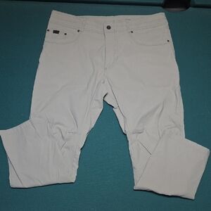 KUHL Men's 38x30 Light Weight Tan Pants With Gray Stitching